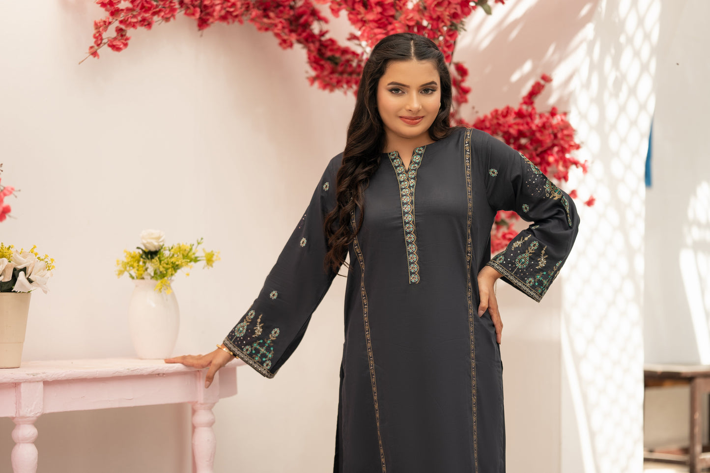 Drizzle 02-Pcs Embroidered Lawn Suit Ready To Wear