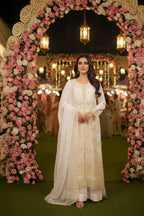 3 Piece Stitched Embroidered Chiffon Suit - Ready To Wear