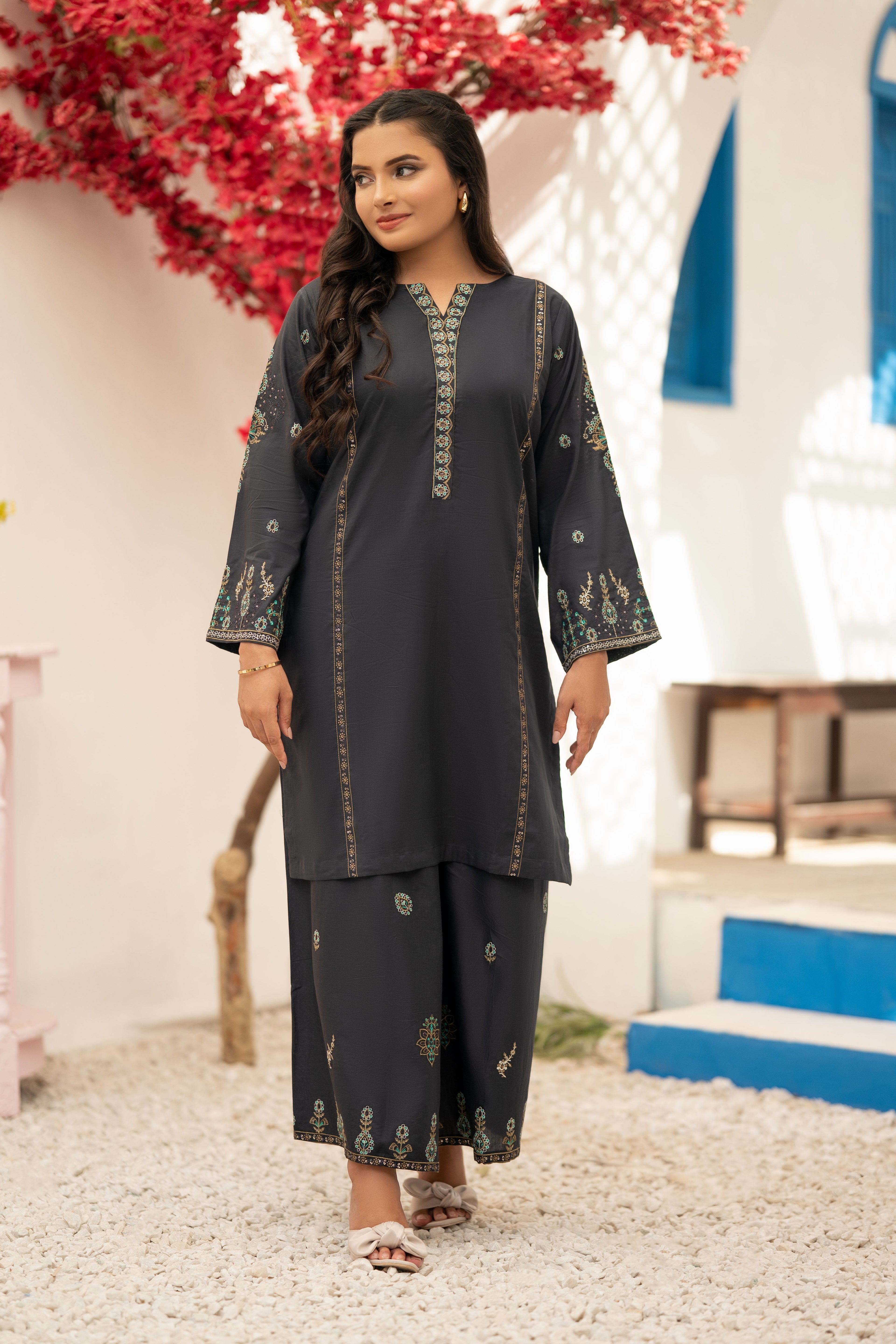 Drizzle 02-Pcs Embroidered Lawn Suit Ready To Wear