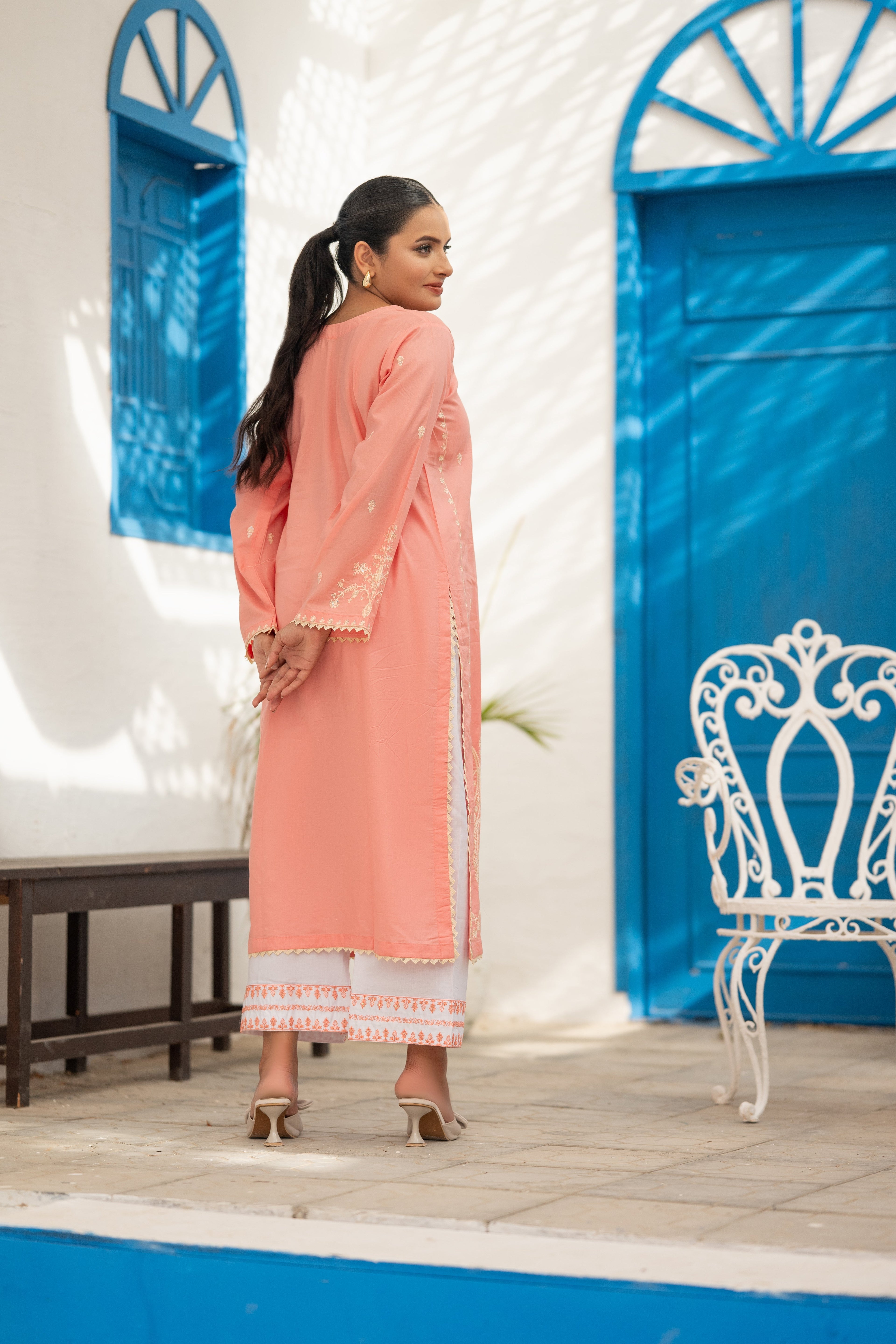 Pearl  02-Pcs Pearl Embroidered Lawn Suit Ready to Wear