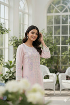 3 Piece Stitched Embroidered Chiffon Suit - Ready To Wear